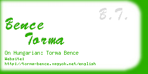 bence torma business card